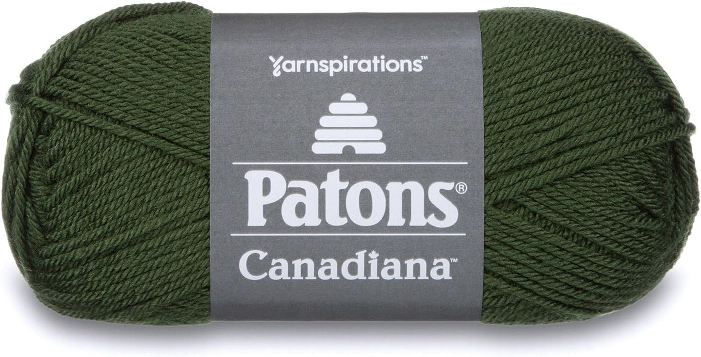 Patons Canadiana Yarn, Dark Green Tea