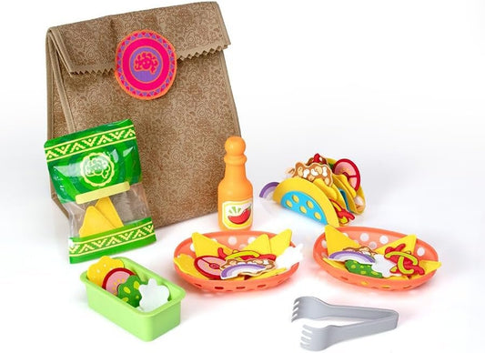 Fat Brain Toys Pretendables Nacho Set - Pretend Playset with Storage, Ages 3+
