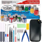 Testors Model Paint Enamel 10pc Paint Set - Testors Model Car Paint Kit, Model Paints for Plastic Models - Pixiss Model Accessory Kit for Gundam Model Assemble Building