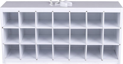 ArtBin 6828AG Paint Storage Tray, Art & Craft Supply Storage, Super Satchel System Accessory, Wall Mountable 21 Compartment Paint Organizer, White