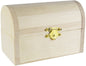 Package of 8 Unfinished Wood Treasure Chest Boxes for Weddings, Crafts & More