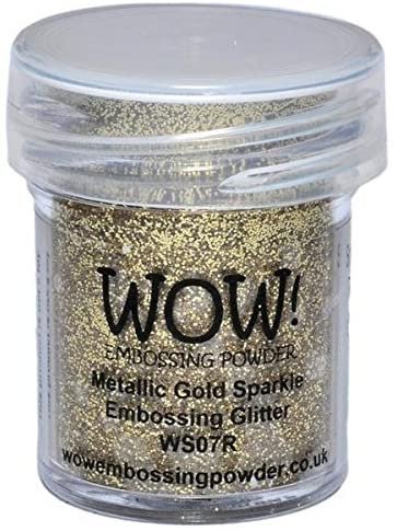 WOW! Sparkle Bundle - Embossing Powders 4 (15ml) Jars Metallic Gold Sparkle, Metallic Copper Sparkle, Pearl Gold Sparkle and Metallic Silver Sparkle