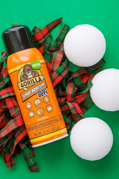 Gorilla Heavy Duty Spray Adhesive, Multipurpose and Repositionable, 11 ounce, Clear, (Pack of 2)