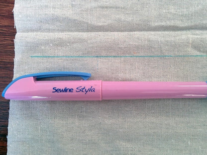Premium Quality Sewline Styla Fabric Marker Water Erasable Ink Super Smooth Ceramic Point Designed for Fine Fabrics Quilting Notion