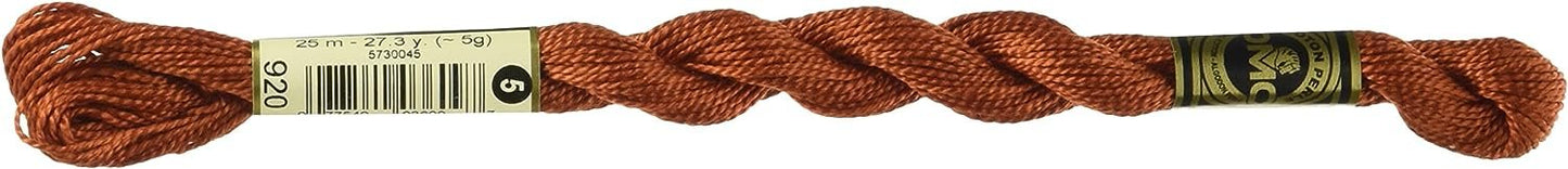 DMC 115 5-920 Pearl Cotton Thread, Medium Copper, Size 5
