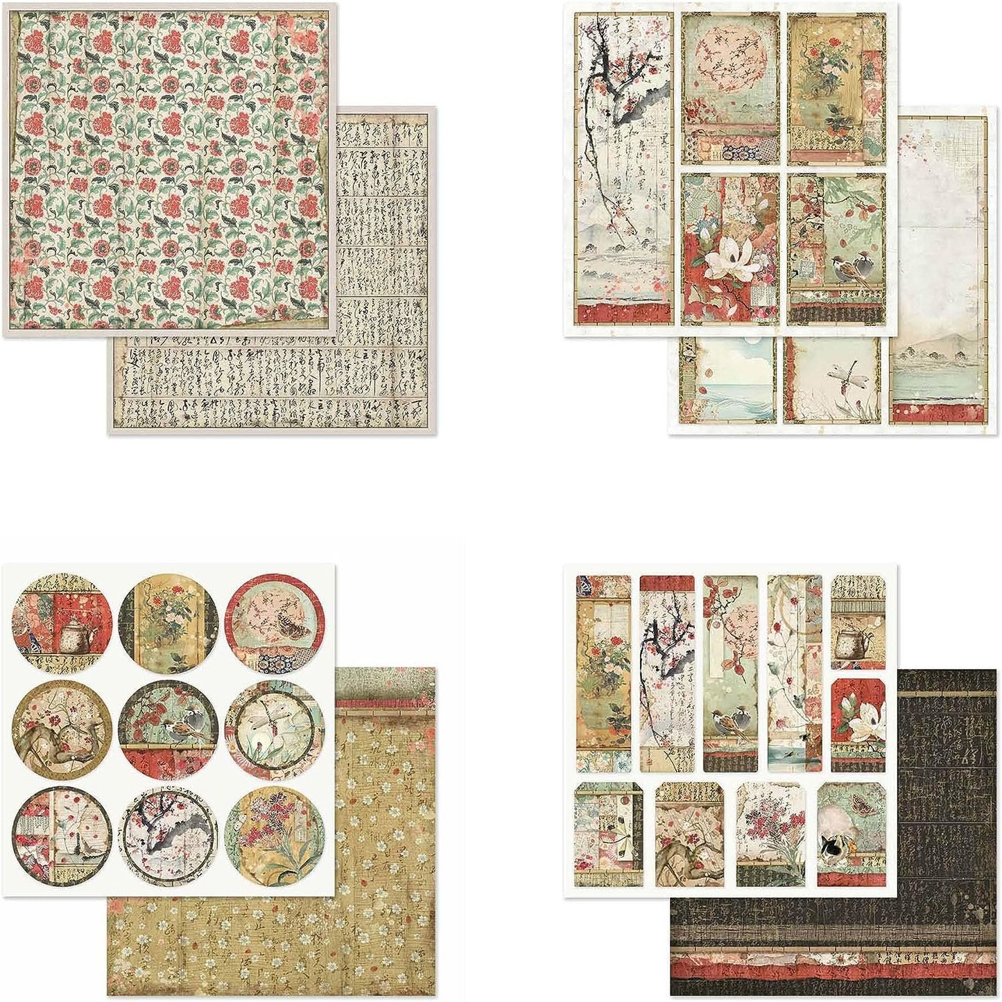 STAMPERIA INTERNATIONAL, KFT Paper PAD 8X8 10PK Oriental G, 20.3 x 20.3 (8" x 8"), Multicoloured