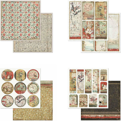 STAMPERIA INTERNATIONAL, KFT Paper PAD 8X8 10PK Oriental G, 20.3 x 20.3 (8" x 8"), Multicoloured