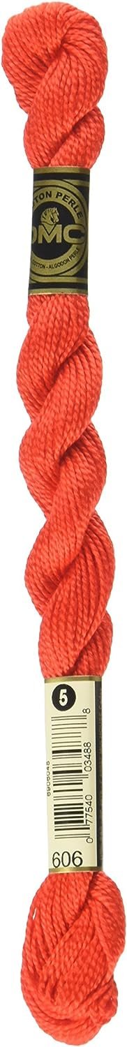 DMC Pearl Cotton Skeins Size 5-27.3 Yds: Bright Orange-Red