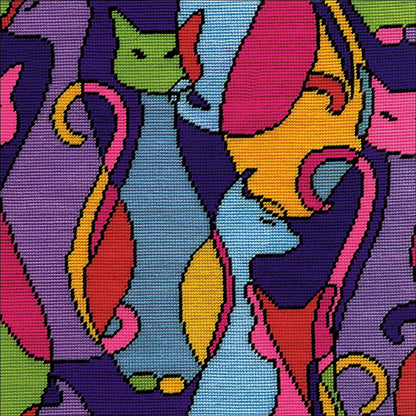 Tobin Design Works Crafts Needlepoint Kit, 12"x12" Stitched in Yarn
