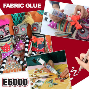 E6000 Glue Fabri-Fuse Fabric Glue Adhesive - 4 fl oz Shelf Bottle - with Pixiss Accessories Needle Tip Tweezers, and 2 Jewel Picker Pencils