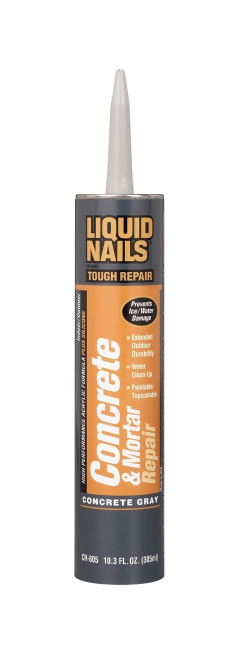 Liquid Nails CR-805 10.3 Oz Concrete Mortar Repair Cartridge (2 Pack)