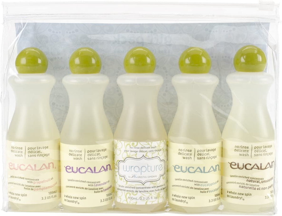 Eucalan Fine Fabric Wash Gift-Pack , 5 Pieces Per Pack , 3.3ounces each Bottle