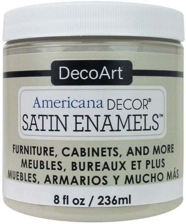 DecoArt Americana Decor Satin Enamels Acrylic Paint, Grey Taupe, ADSA19, 8 fl oz, Jar