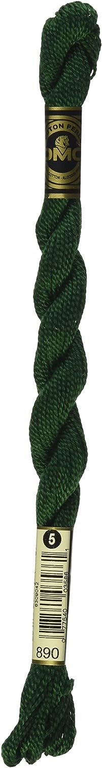 DMC Pearl Cotton Skeins Size 5-27.3 Yds: Ultra Dark Pistachio Green