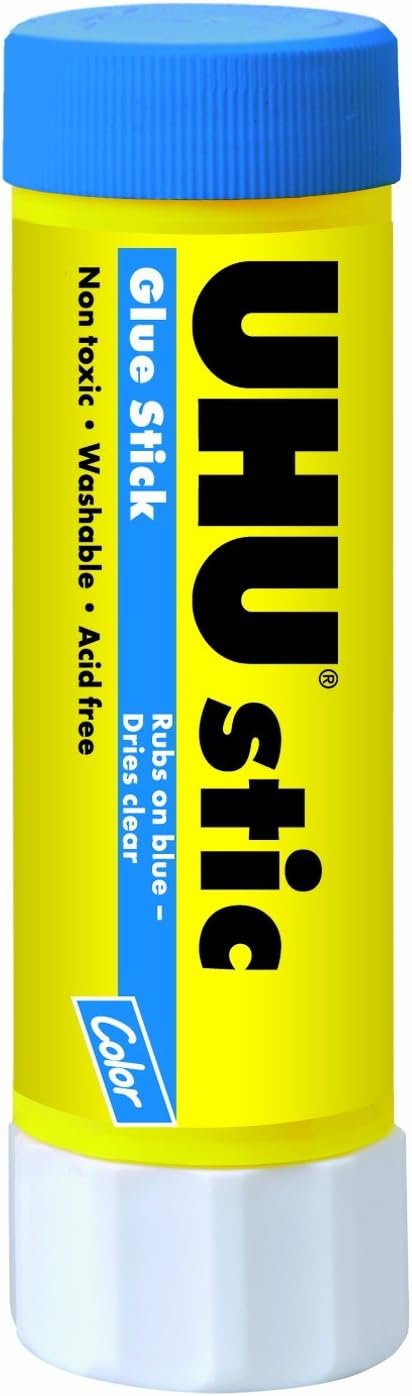 Saunders UHU Glue Stick, 1.41 oz., Blue (99653)