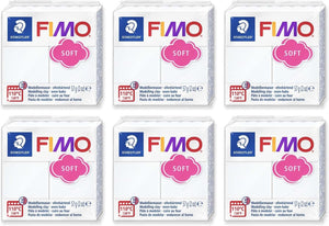 FIMO Soft Polymer Oven Bake Modelling Clay - 57g Blocks - Set of 6 - White