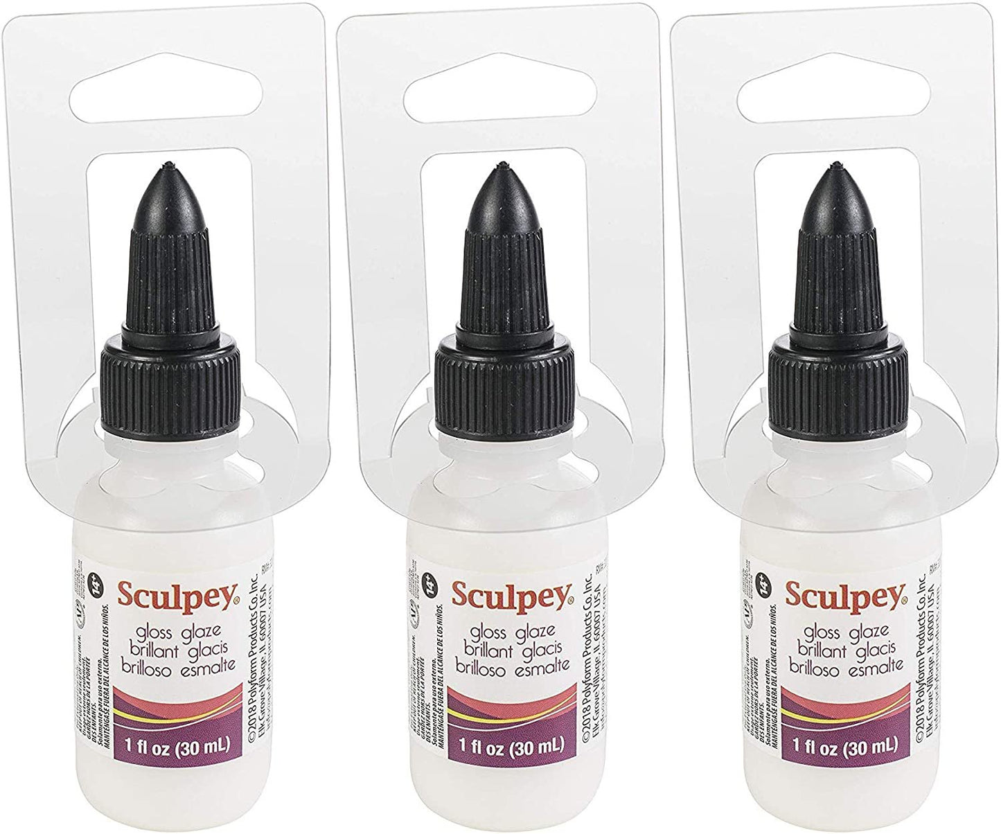 Sculpey Polyform Sculpey Glaze 1 Ounce-Glossy (3-Pack)