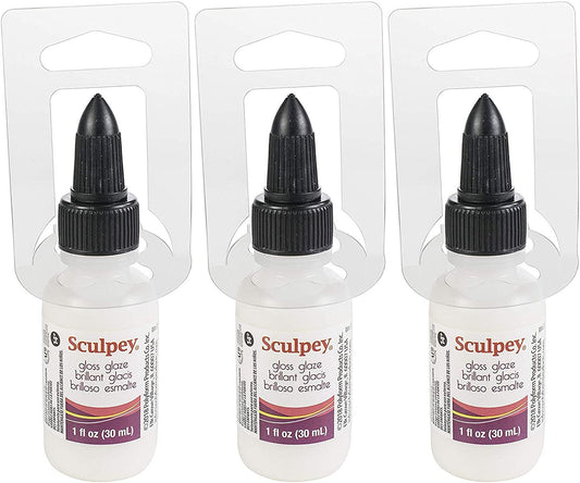 Sculpey Polyform Sculpey Glaze 1 Ounce-Glossy (3-Pack)