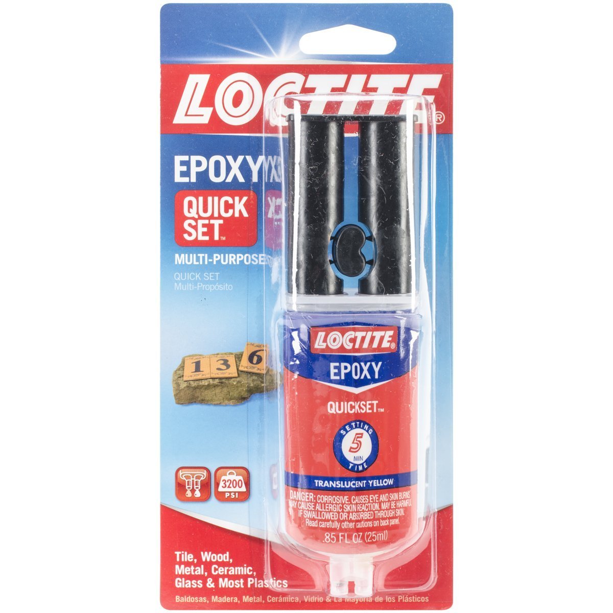 Loctite Epoxy Quick Set 0.85-Fluid Ounce Syringe (1395391) - 4 Pack