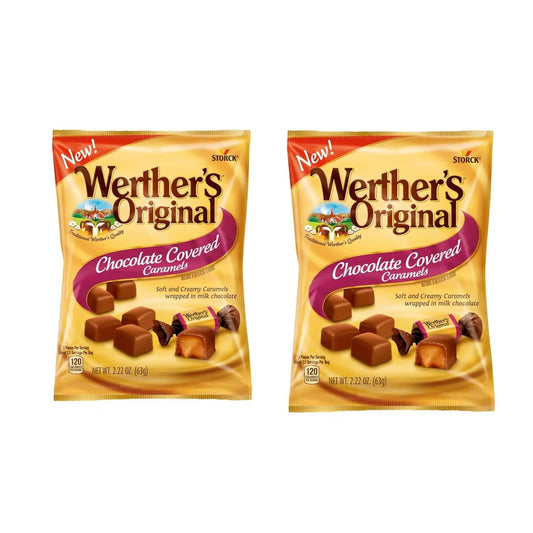 ORIGINAL CHOCOLATE COVERED CARAMELS, 2.22 0Z (pack of 2) WERTHER'S