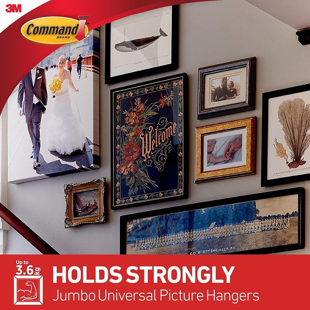 Command 17048-ES Universal Picture Hanger, 3 inches, Jumbo
