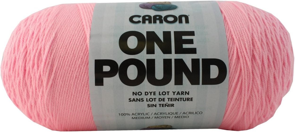 Caron One Pound Solids Yarn, 16oz, Gauge 4 Medium, 100% Acrylic - Pink- For Crochet, Knitting & Crafting ( 1 Piece )
