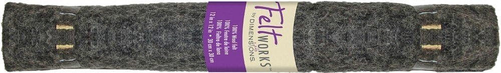 Dimensions Feltworks Felt Roll 12"X12", Grey