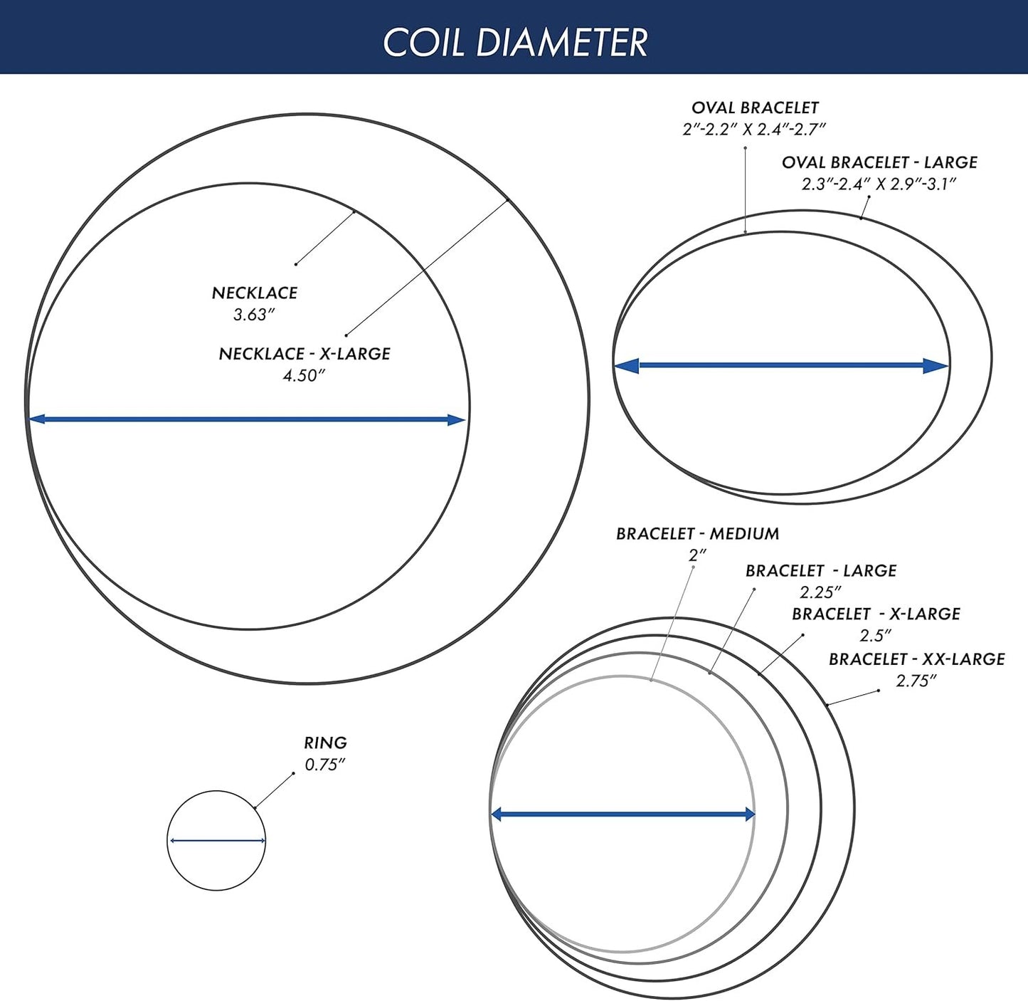 Beadalon Remembrance Stainless Steel Memory Wire, Round, Necklace, XLarge, Bright, 8 oz, Approx. 248 coils