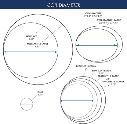 Beadalon Remembrance Stainless Steel Memory Wire, Round, Necklace, XLarge, Bright, 8 oz, Approx. 248 coils