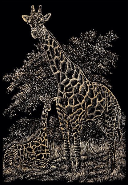 Royal & Langnickel Foil Engraving Art Kit Value Pack 8.75"X11.5", Gold - Grizzly Bears, Rams & Wolves