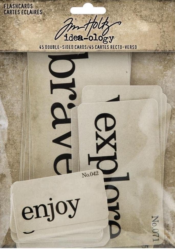 Tim Holtz Idea-Ology 2022 Memoir Ephemera Pack, Flashcards, Curator Snippets, Number Snippets and Gauge Dials - 538 Pieces, Bundle of 5 Packages (TH94221, TH94222, TH94224, TH94225, TH94152)