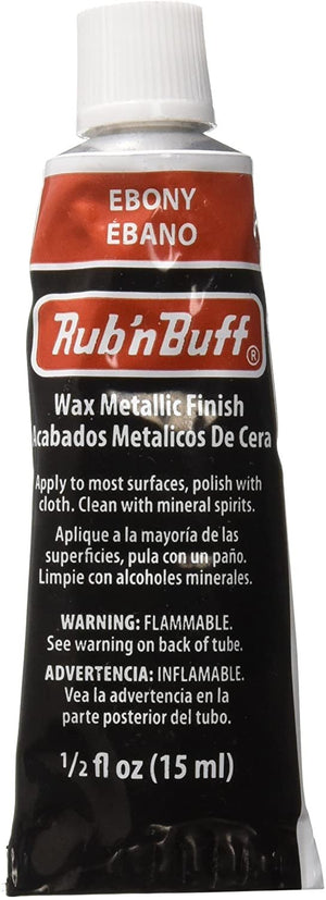 AMACO Rub 'n Buff Wax Metallic Finish, Ebony, 0.5-Fluid Ounce