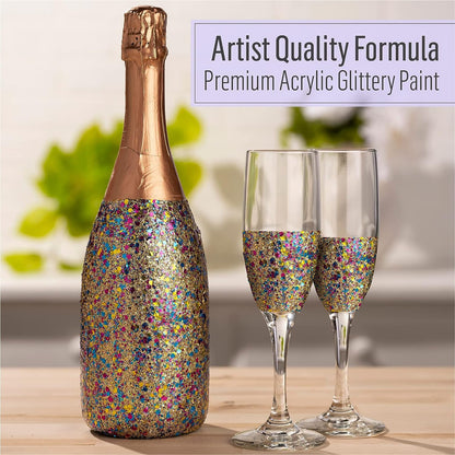 FolkArt Glitterific Pop Acrylic Craft Paint, Sunset Canyon 2 fl oz Premium Glitter Finish Paint, Perfect For Easy To Apply DIY Arts And Crafts, 11995