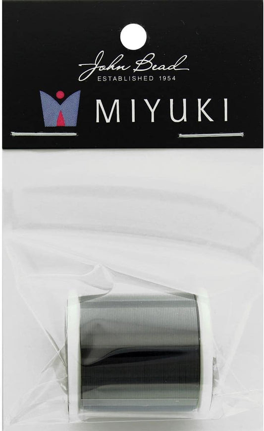 Miyuki Nylon Beading Thread B Black (50m) Spool - Header Used for DIY Jewelry Making, Arts and Craft, Crochet and Cloth Weaving