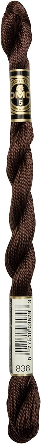 DMC 115 3-838 Pearl Cotton Thread, Dark Beige Brown