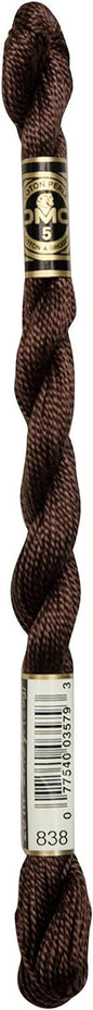 DMC 115 3-838 Pearl Cotton Thread, Dark Beige Brown