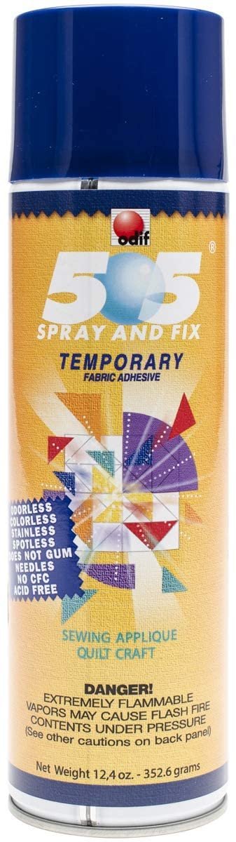 Odif USA 505 Spray & Fix Temporary Fabric Adhesive 6/Pk-12.4oz, 6 Pack