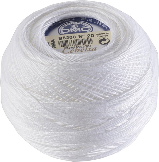DMC/Cebelia Crochet Cotton Size 20, Bright White