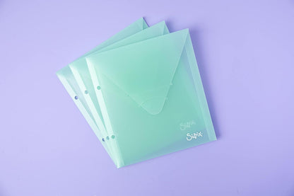 Sizzix STO Insert, Sm, 3Pk Die Storage Envelopes Mint Julep, 3 Count (Pack of 1), Multicolor