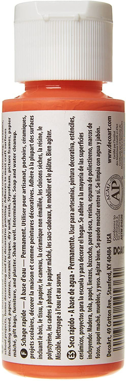 DecoArt Crafter's Acrylic Paint, 2-Ounce, Orange
