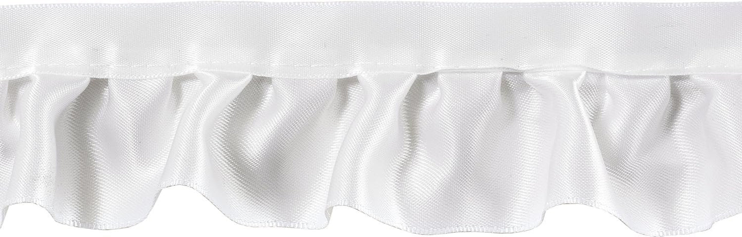 WRIGHTS Simplicity Ruffled Quilt Binding 1-7/8"X8yd, White