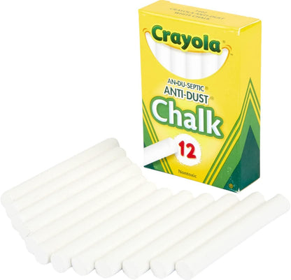 Crayola Chalkboard Chalk, White Chalk, School Supplies, 12 Sticks