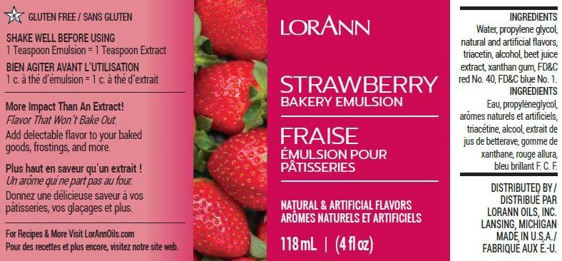 Lorann Oils Cream Cheese, Lemon, Strawberry Bakery Emulsion: Triple Flavor Blend, Ideal for Enhancing Complex Flavors in Baked Goods, Gluten-Free, Keto-Friendly, Flavor Blend Essential