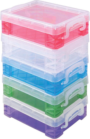 Super Stacker Crayon Box, 3.5 x 4.75 x 1.5 Inches, Color May Vary, 1 Box (61612)