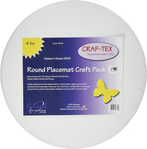 Bosal Round placemat Craft Pack, White