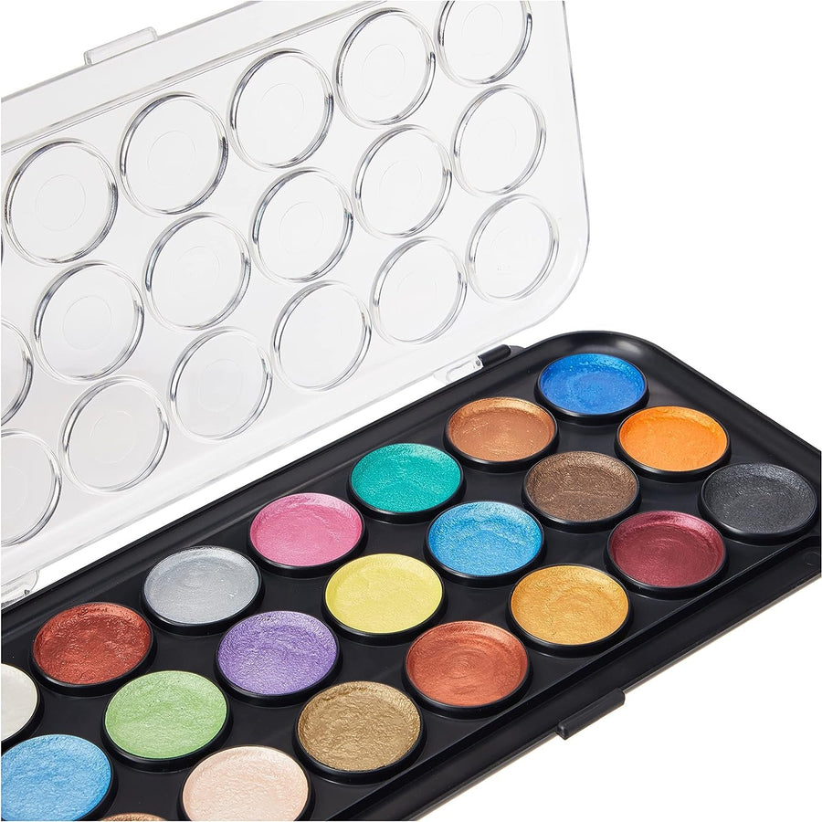 Yasutomo Paints NPWC21 Pearlescent Watercolor Set, 21-Colors, 1 Count (Pack of 1), Multicolor