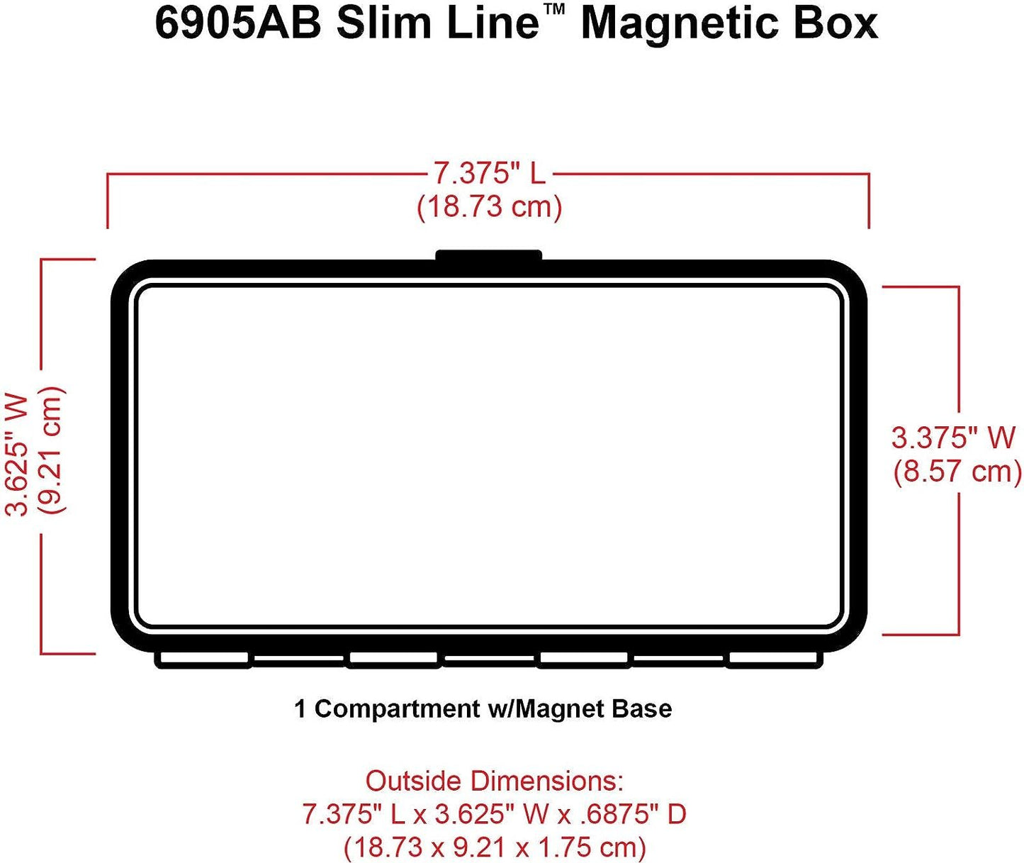 ArtBin 6905AB Sew-Lutions Slim Line Magnetic Box, [1] Small Art & Craft Organizer, Polypropylene Plastic with Magnetic Bottom, Translucent Raspberry