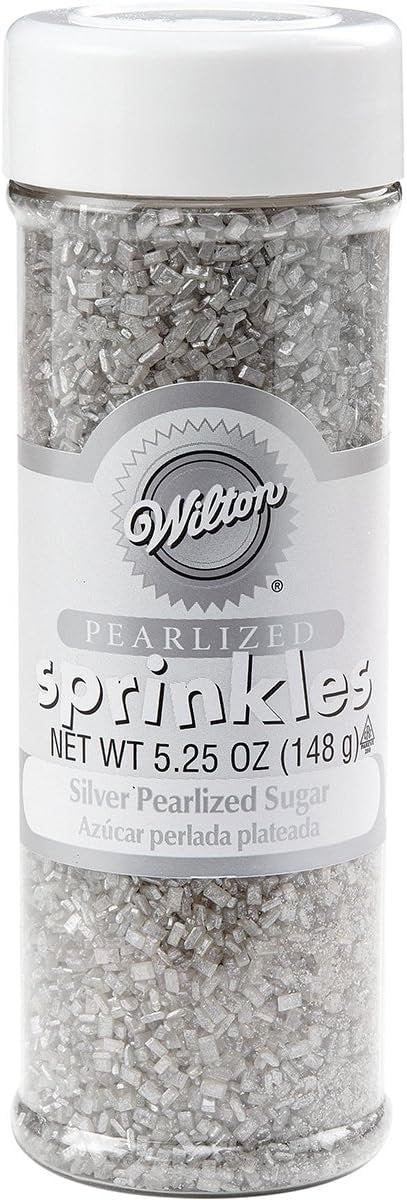 Wilton Pearlized Sugar Food Decorative, Silver