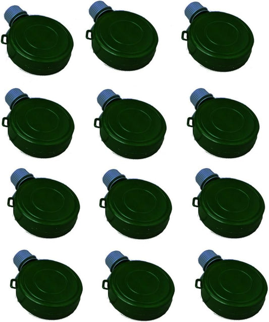 U.S. Toy Set of 12 Green Mini Plastic Canteen Toys