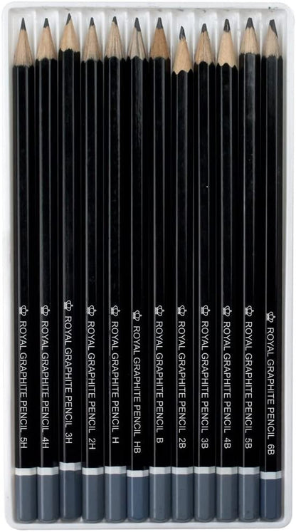 Royal & Langnickel SPEN-12 Essentials Sketching Pencil Set, 12-Piece